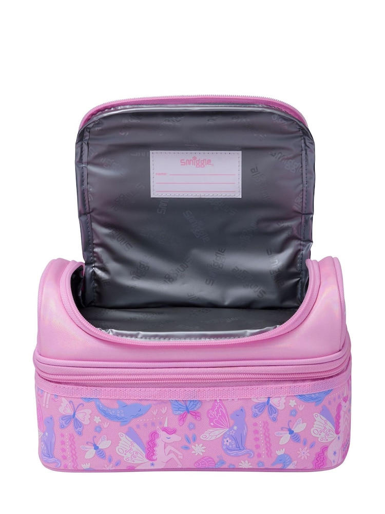وردي - Smiggle Realm Double Decker Lunchbox - صورة 2 من 2