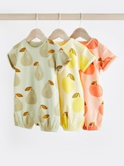 Multi Fruit Baby Rompers 3 Pack (0mths-3yrs) - Image 1 of 7