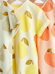 Multi Fruit Baby Rompers 3 Pack (0mths-3yrs) - Image 3 of 7
