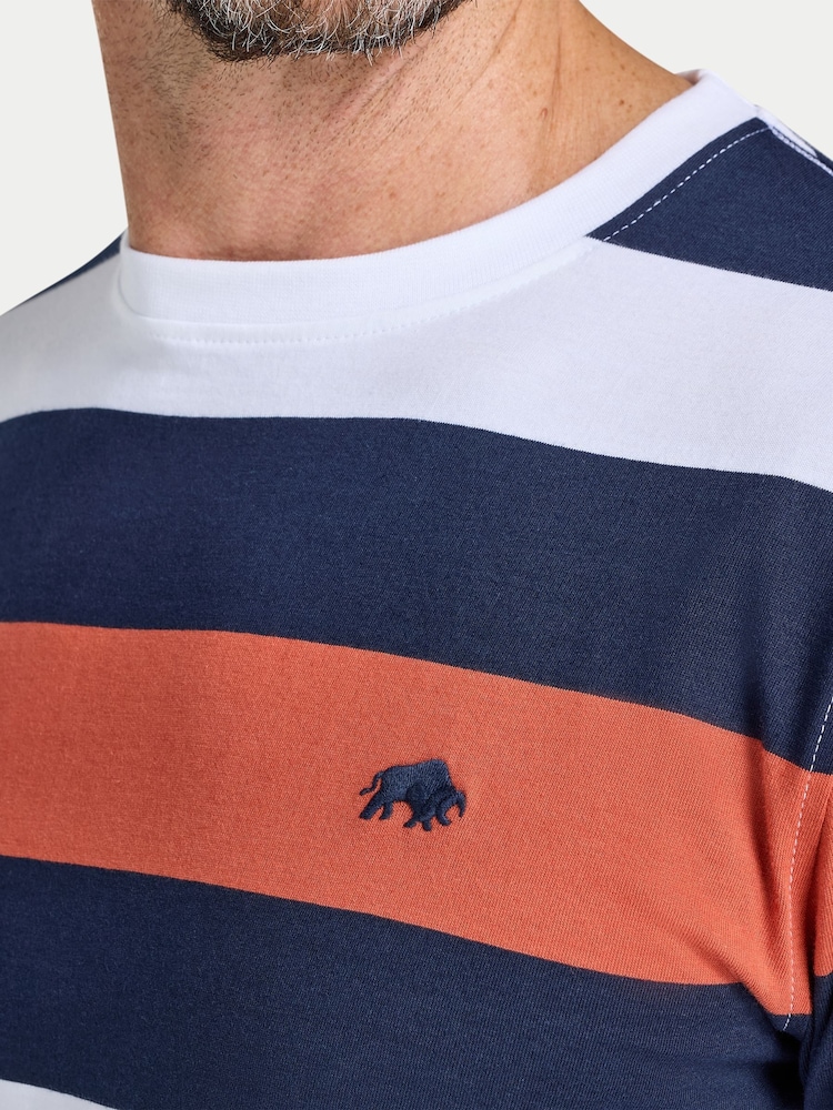 Raging Bull Contrast Chest Stripe T-Shirt - صورة 4 من 4