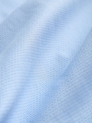 Light Blue Slim Fit 100% Cotton Trimmed Formal Short Sleeve Oxford Shirt - Image 6 of 6
