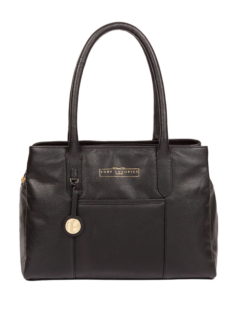 Zwart - Pure Luxuries London leren handtas Chatham - Image 2 of 6
