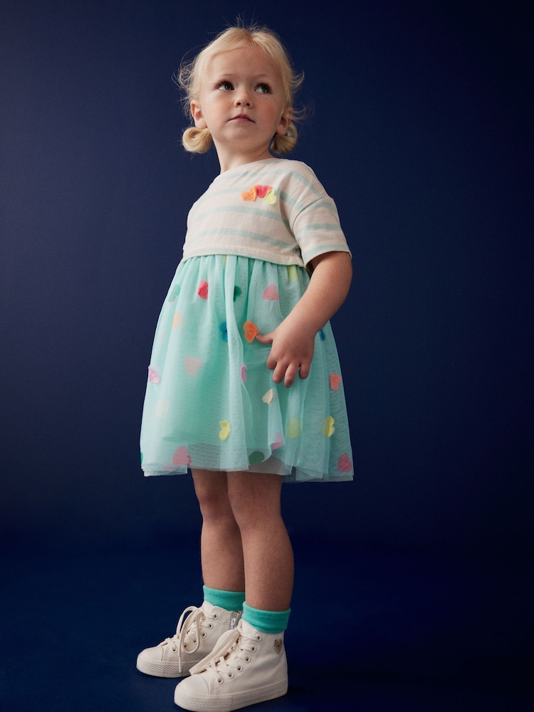 Blue Short Sleeve Tutu Dress (3mths-7yrs) - Image 1 of 8
