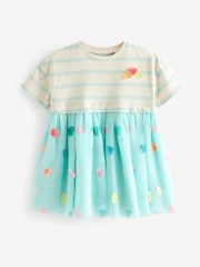 Blue Short Sleeve Tutu Dress (3mths-7yrs) - Image 5 of 8
