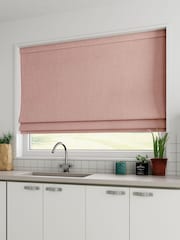 Blush Pink Textured Made To Measure Roman Blind - Image 1 of 3