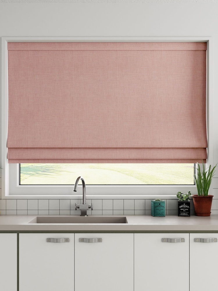 Blush Pink Textured Made To Measure Roman Blind - Image 3 of 3