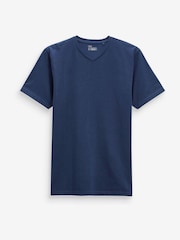Navy Blue Regular Fit Essential V-Neck T-Shirt - Image 5 of 6