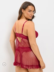 Yours Curve Red Santa Babydoll - Image 2 of 5