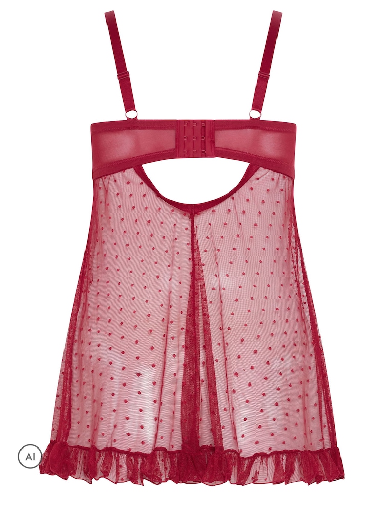 Yours Curve Red Santa Babydoll - Image 5 of 5 Yours Curve Red Santa Babydoll - Image 5 of 5