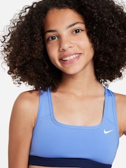 Синий - Nike Dri-FIT Swoosh Support Bra - Image 4 of 4