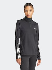 Zwart - adidas Hyperglam Training Quarter-Zip Top - Image 1 of 7