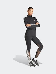 Zwart - adidas Hyperglam Training Quarter-Zip Top - Image 3 of 7