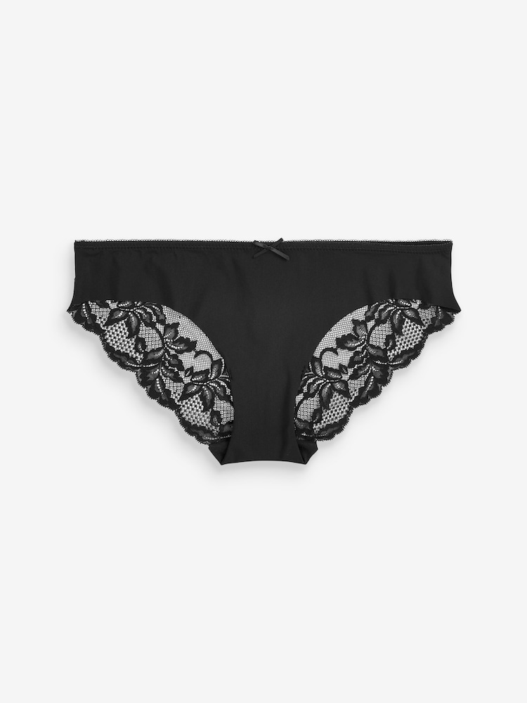 Schwarz - Nahtlose Brazilian-Spitzenslips im 5er-Pack - Bild 5 von 5