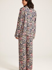 Joules Alma Navy Floral Pyjama Set - Image 2 of 8