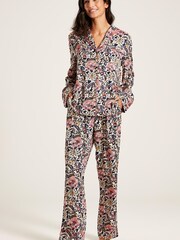 Joules Alma Navy Floral Pyjama Set - Image 3 of 8