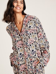 Joules Alma Navy Floral Pyjama Set - Image 4 of 8
