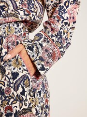 Joules Alma Navy Floral Pyjama Set - Image 6 of 8