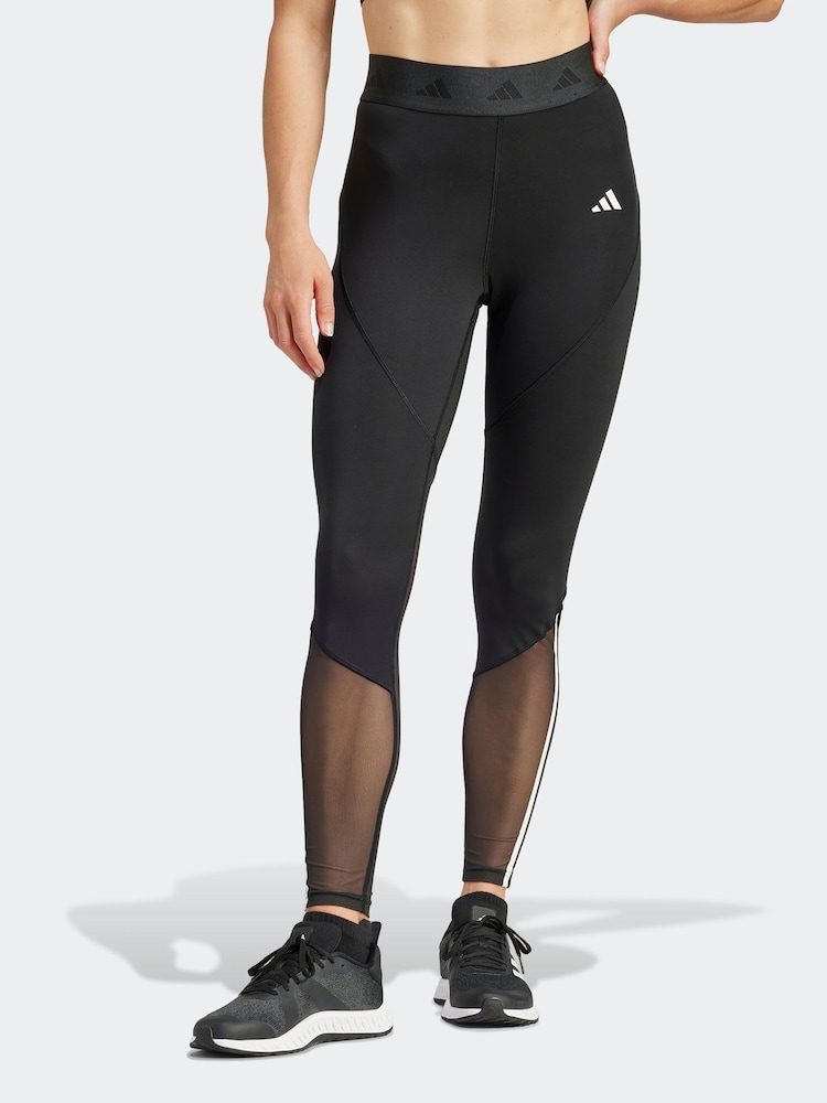 adidas Black Hyperglam Full Length Leggings - Image 1 of 7