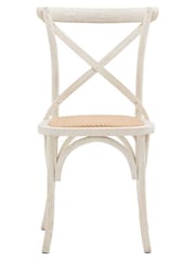 Gallery Home Set of 2 White Rattan Boston Chair - Image 1 of 5