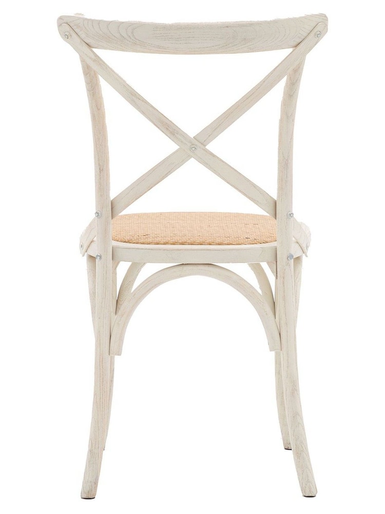 Gallery Home Set of 2 White Rattan Boston Chair - Image 2 of 5