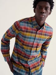 Seasalt Cornwall Blue Fathomer Checked Shirt - Image 2 of 5