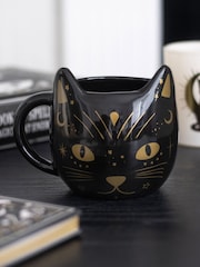 Something Different Black Magick Cat Face Mug - Image 1 of 6