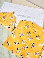 JoJo Maman Bébé Mustard Yellow Zebra 2-Piece Letter Box Gift Set - Image 2 of 2