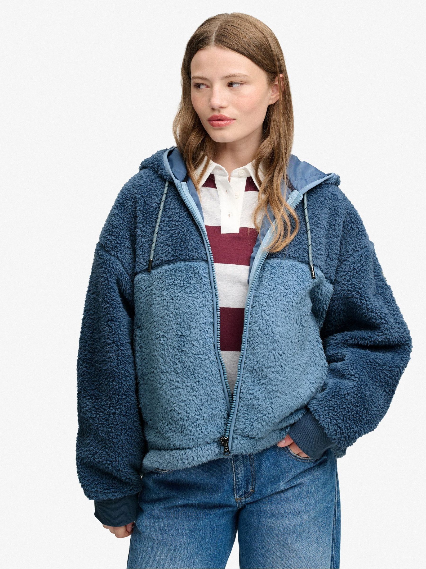 Superdry Women's Bleu Hooded Sweatshirt Super Soft - Image 2