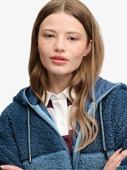 Superdry Blue Super Soft Zip Hoodie - Image 5 of 8