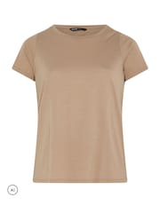 Yours Curve Green/Brown/White Core T-Shirts 3 Pack - Image 4 of 9
