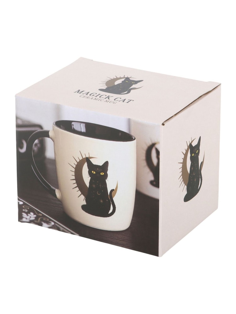 Something Different Black Sitting Magick Black Cat Mug - Image 6 of 6