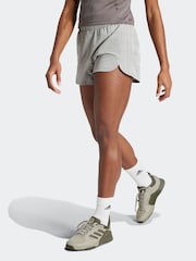 adidas Grey Pacer Woven Shorts - Image 1 of 7