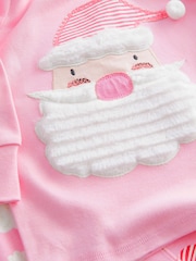 Pink/White Santa Matching Family Girls Christmas Pyjamas (9mths-12yrs) - Image 10 of 10