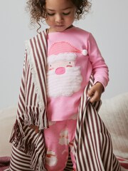 Pink/White Santa Matching Family Girls Christmas Pyjamas (9mths-12yrs) - Image 6 of 10