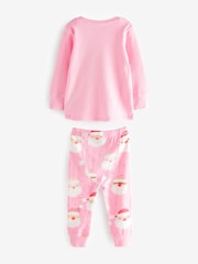 Pink/White Santa Matching Family Girls Christmas Pyjamas (9mths-12yrs) - Image 9 of 10