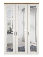 Wiemann White Truro Triple Mirror Semi Fitted Wardrobe - Image 3 of 3