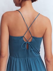 Boden Blue Cross Back Jersey Dress - Image 5 of 7