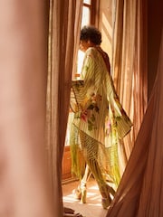 River Island Green Del Maar Fringed Kimono Coverup - Image 2 of 4