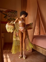 River Island Green Del Maar Fringed Kimono Coverup - Image 3 of 4