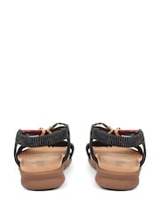 Pavers Black Pavers Embellished Flat Black Sandals - Image 4 of 6