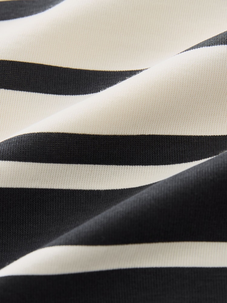 Ecru/Navy Smart Stripe Crew Neck Sweatshirt - Image 7 of 7