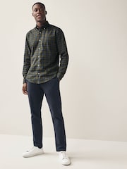 Forest Green Check Easy Iron Button Down Oxford Shirt - Image 2 of 7