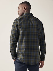 Forest Green Check Easy Iron Button Down Oxford Shirt - Image 3 of 7