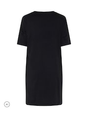 Yours Curve Black 'Paws & Unwinding' Dalmatian Nightdress - Image 6 of 6