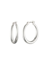 Lauren by Ralph Lauren Silver Tone Gradual Hoop Earrings - Image 1 of 3
