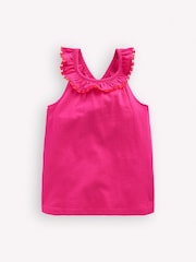 Boden Pink Ruffle Neck Trim Top - Image 1 of 3