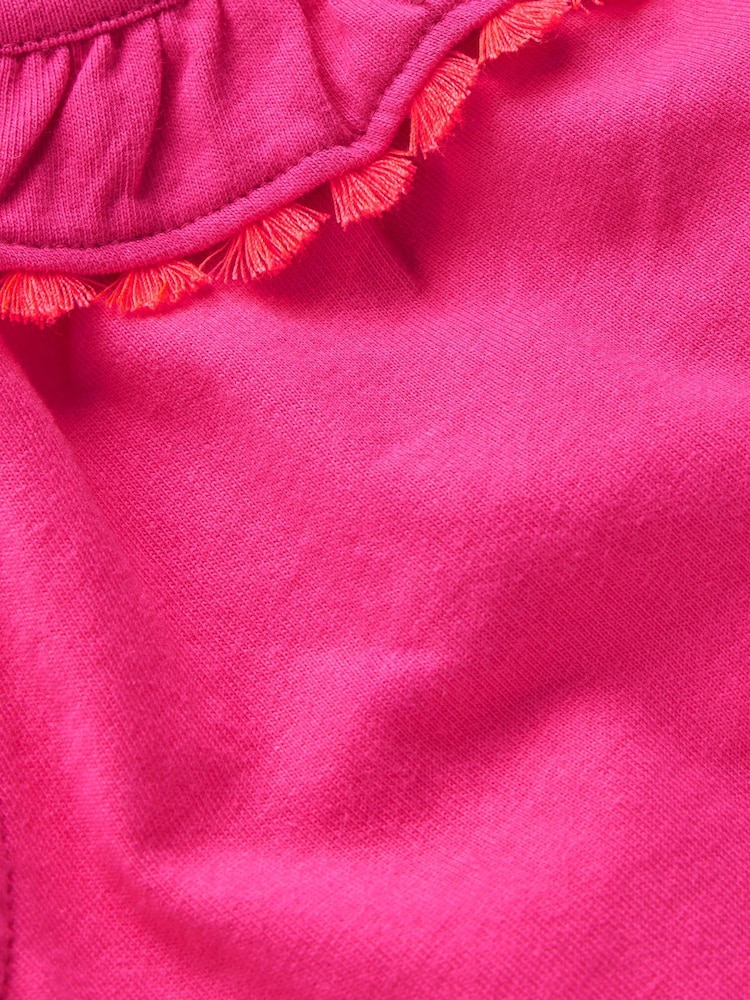 Boden Pink Ruffle Neck Trim Top - Image 3 of 3 Boden Pink Ruffle Neck Trim Top - Image 3 of 3