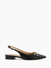 Dune London Black Ground Hopeful Snaffle Slingback Sandals - Image 1 of 5