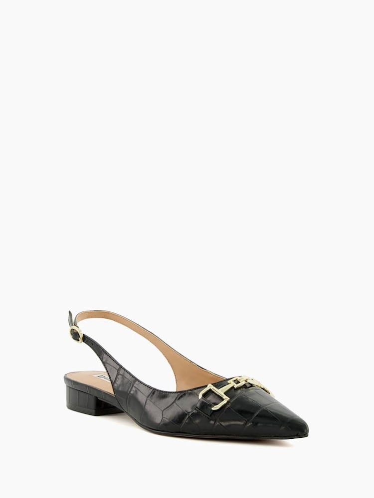 Dune London Black Ground Hopeful Snaffle Slingback Sandals - Image 2 of 5