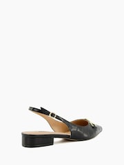 Dune London Black Ground Hopeful Snaffle Slingback Sandals - Image 3 of 5